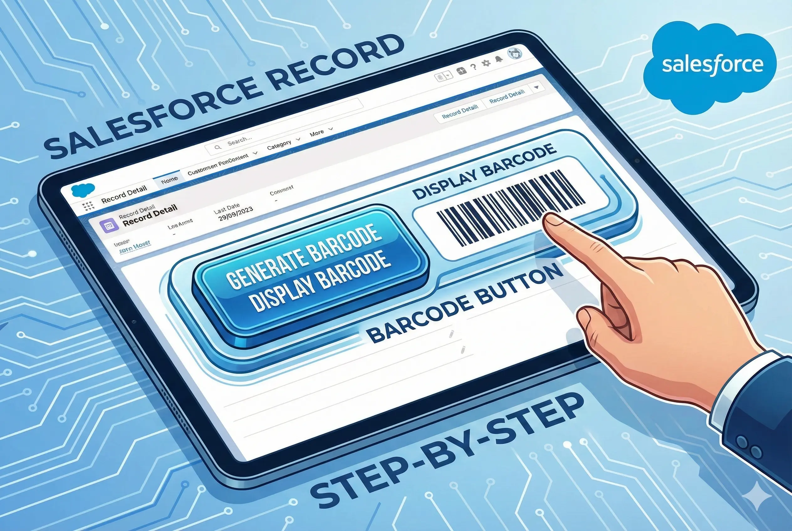 Step by step instructions to display barcode in any Salesforce record.