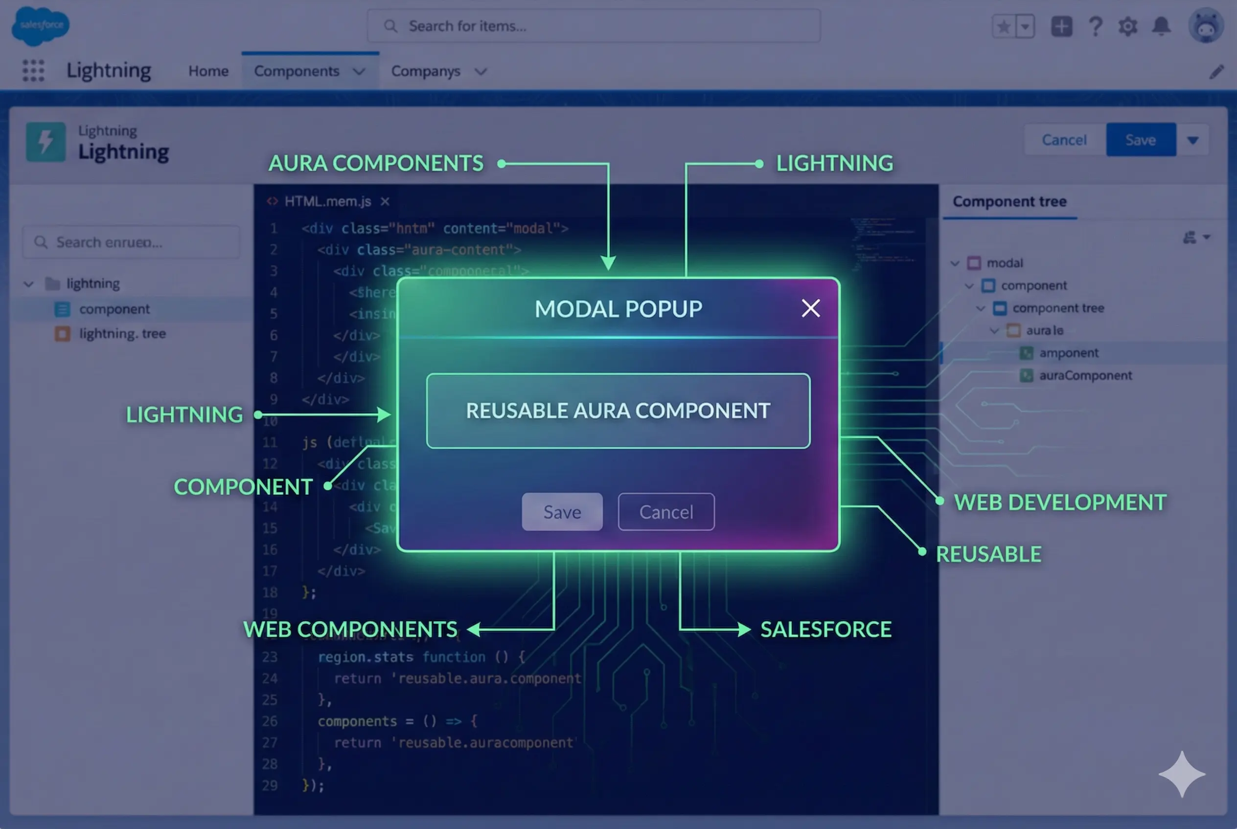 In this blog we are going through an example of how we can build a reusable modal window using lightning aura components.