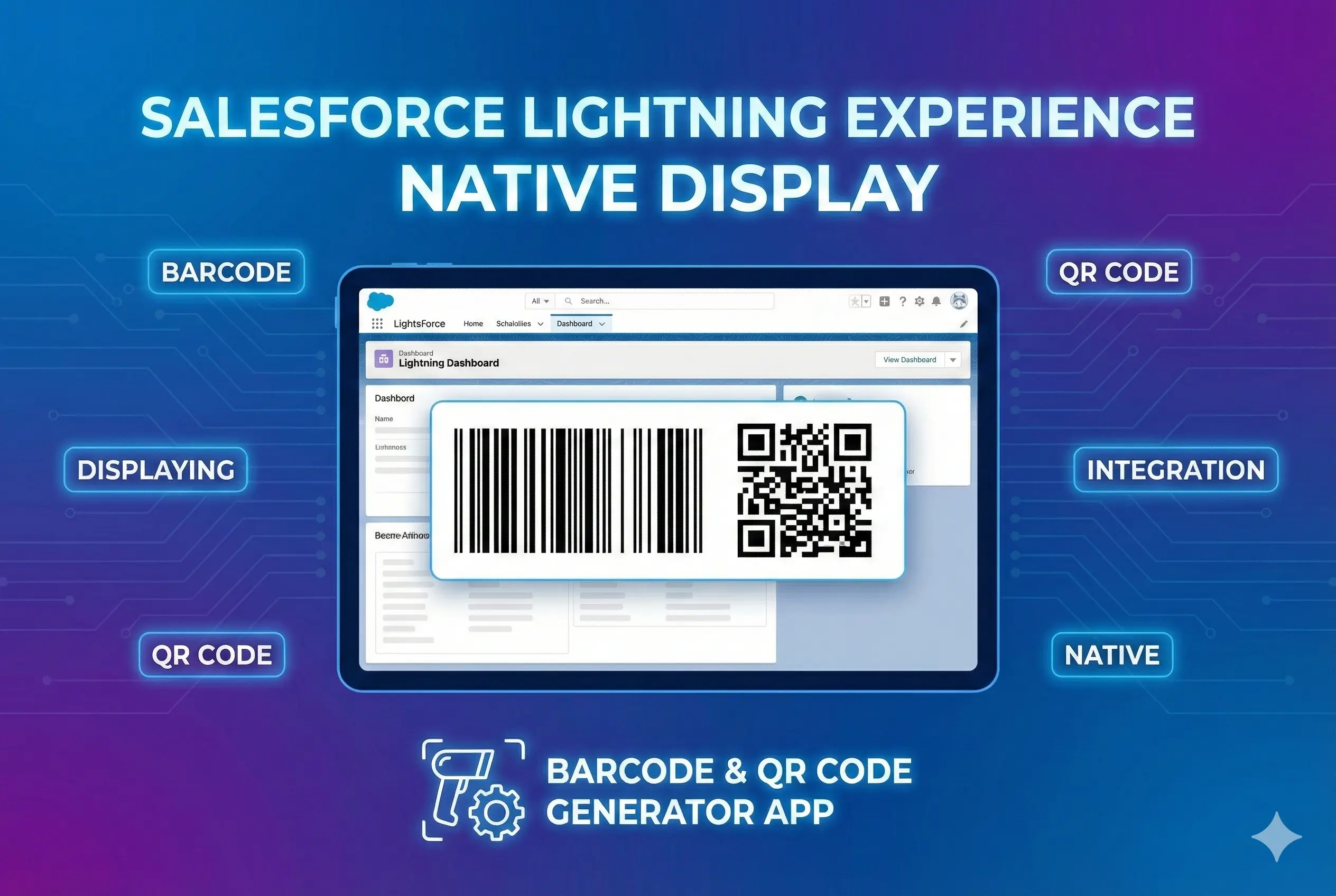 Displaying barcode in Salesforce lightning experience natively.