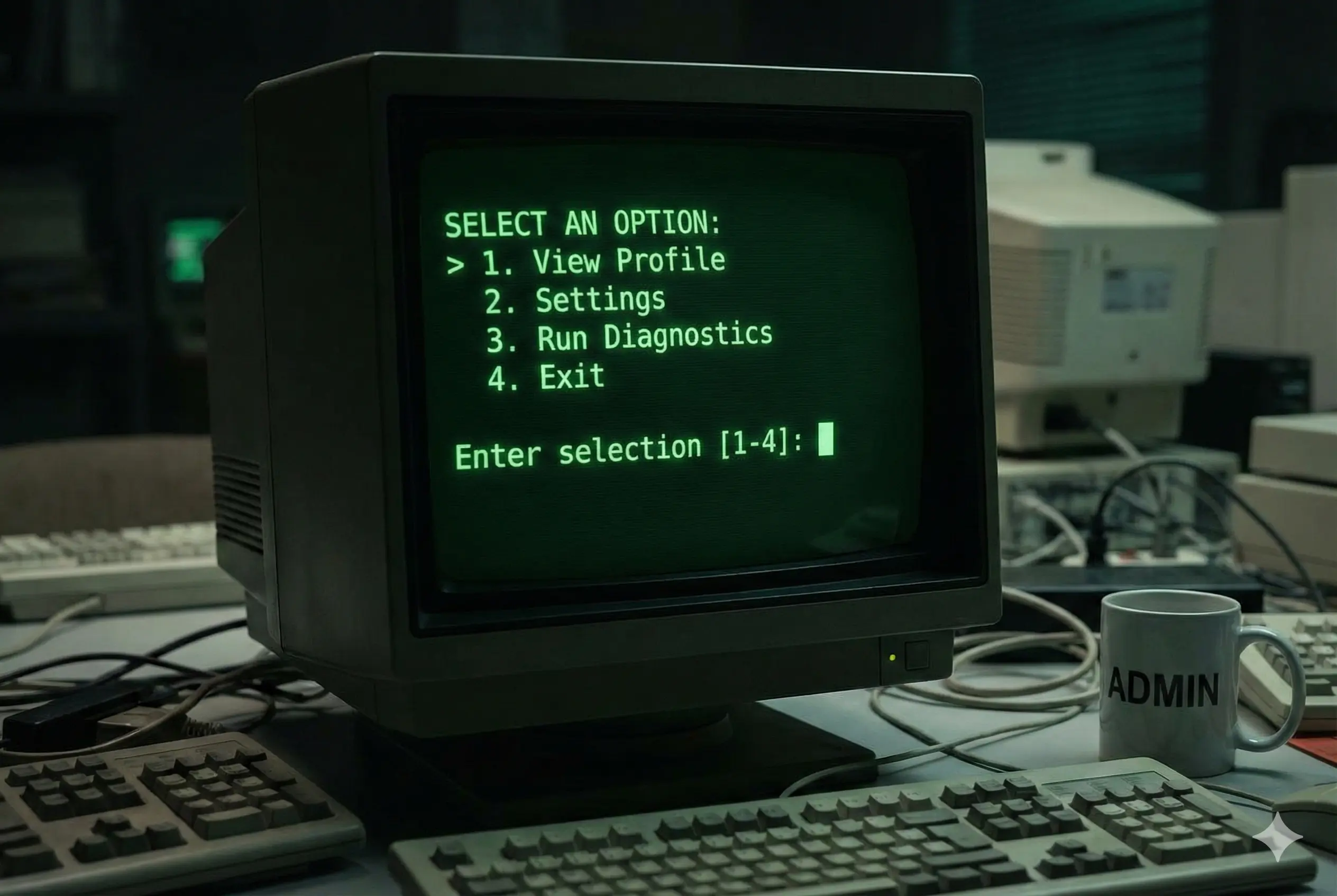 How to show a commandline/terminal menu