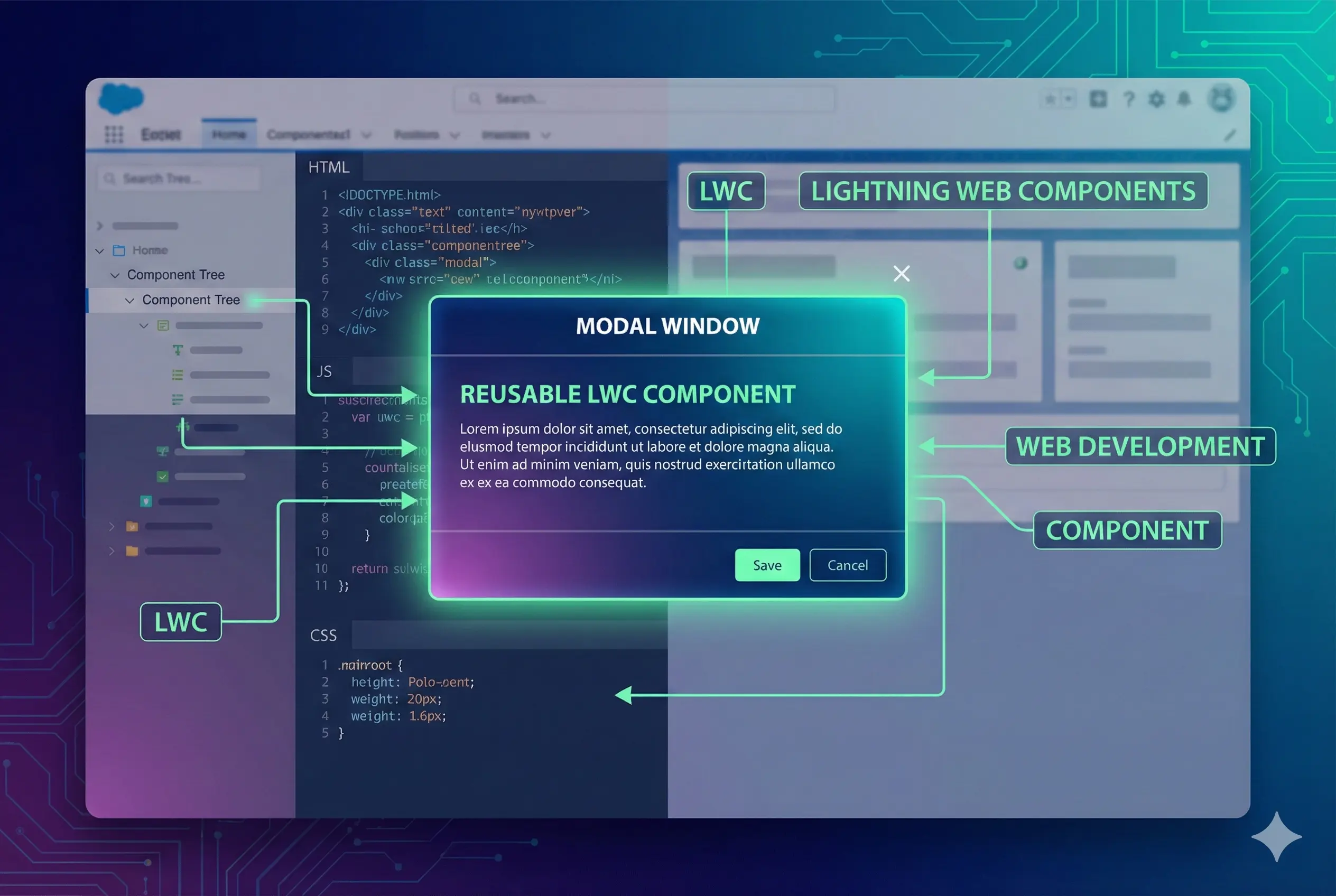 How to display a modal window using lightning web components.