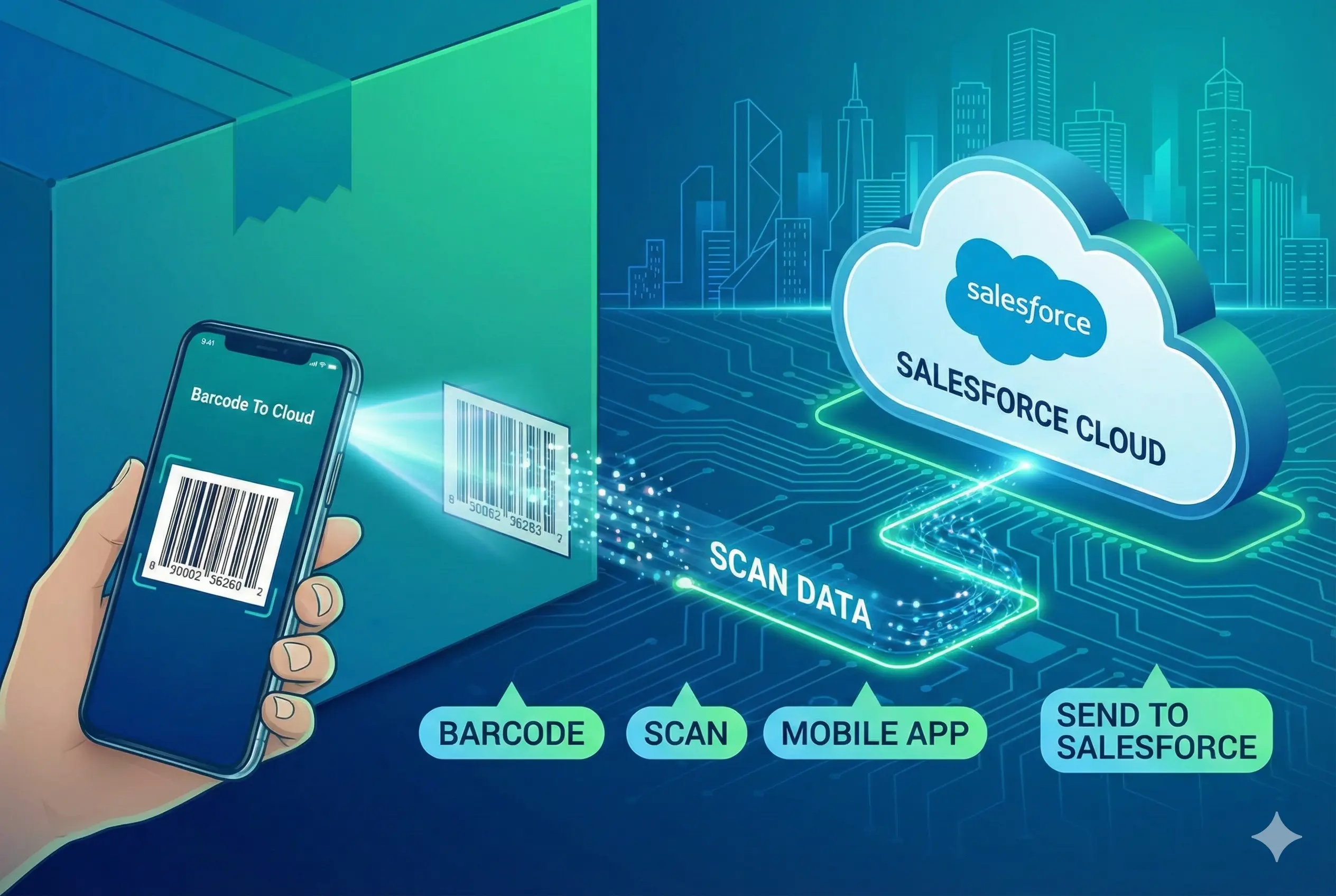 How to scan barcode values and send to Salesforce.