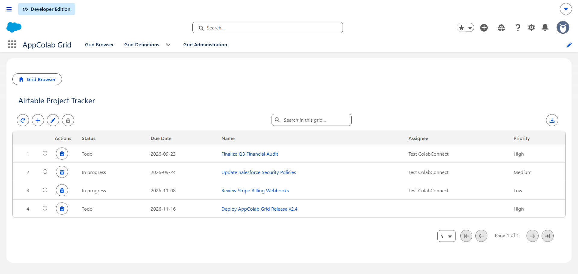 Airtable Live Grid Preview
