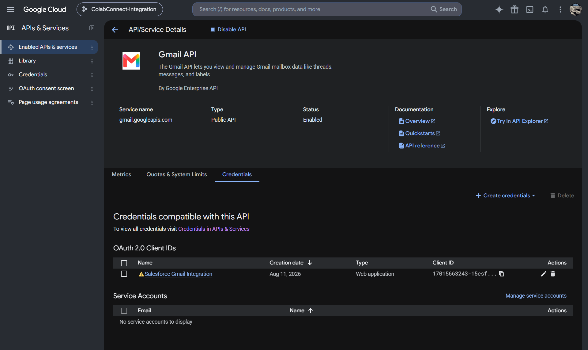 Google Cloud Gmail API Setup