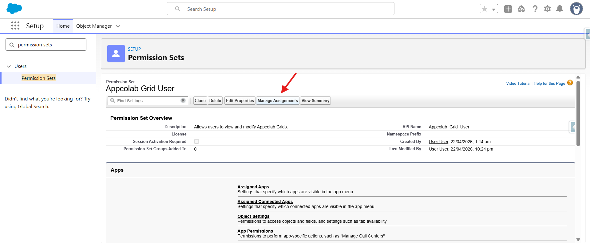 Manage Assignments