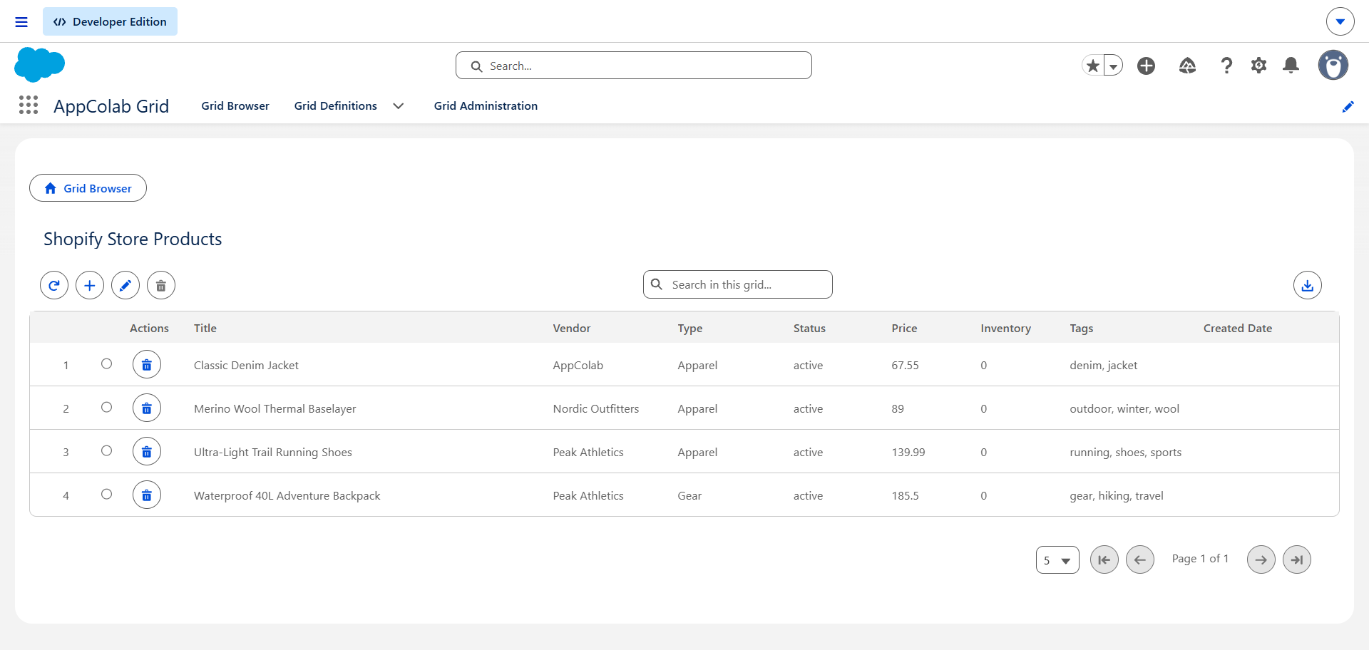 Shopify Live Grid Preview