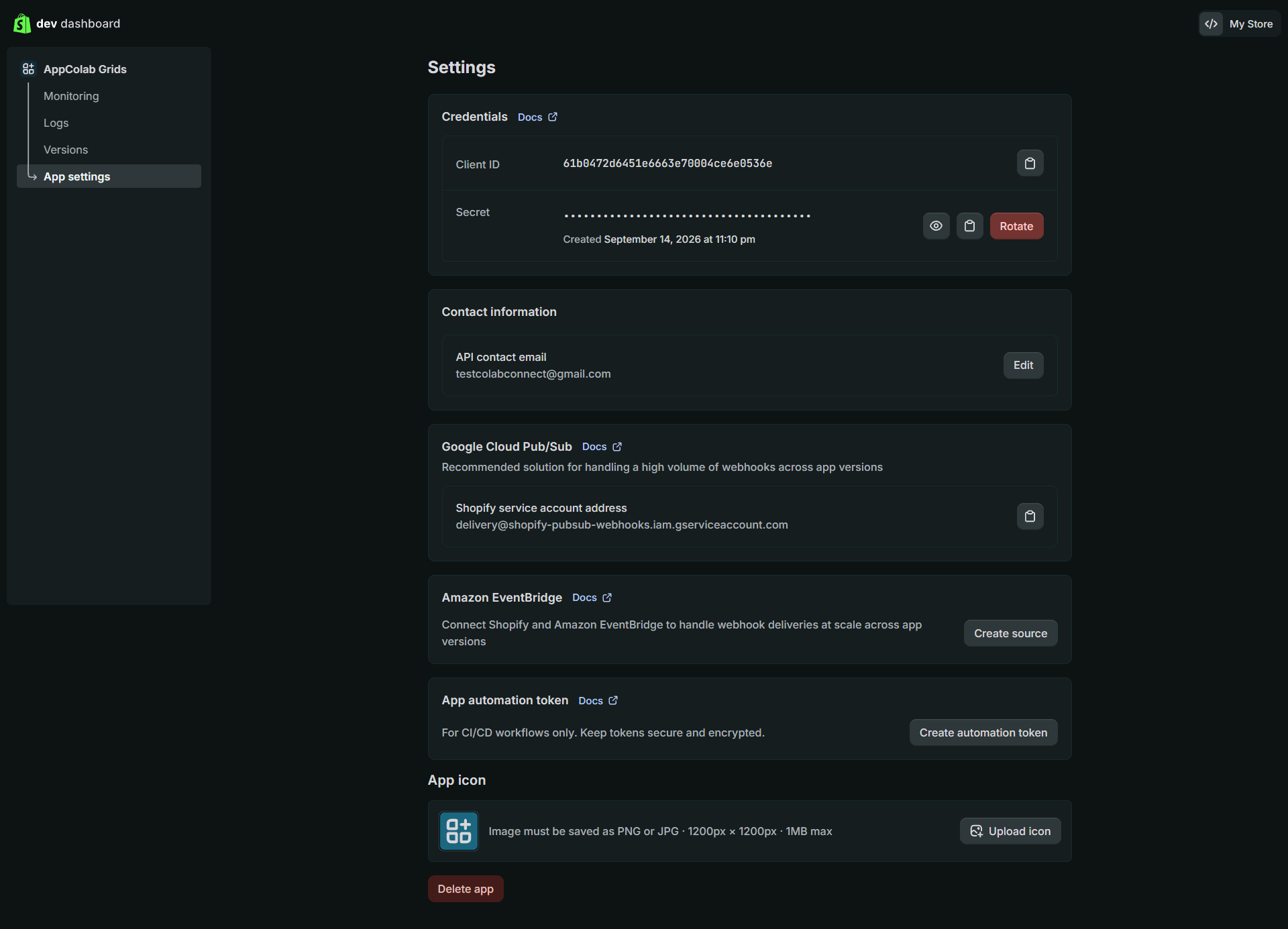 Shopify App Setup