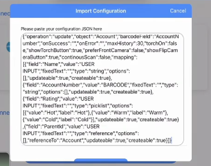 Import Configuration