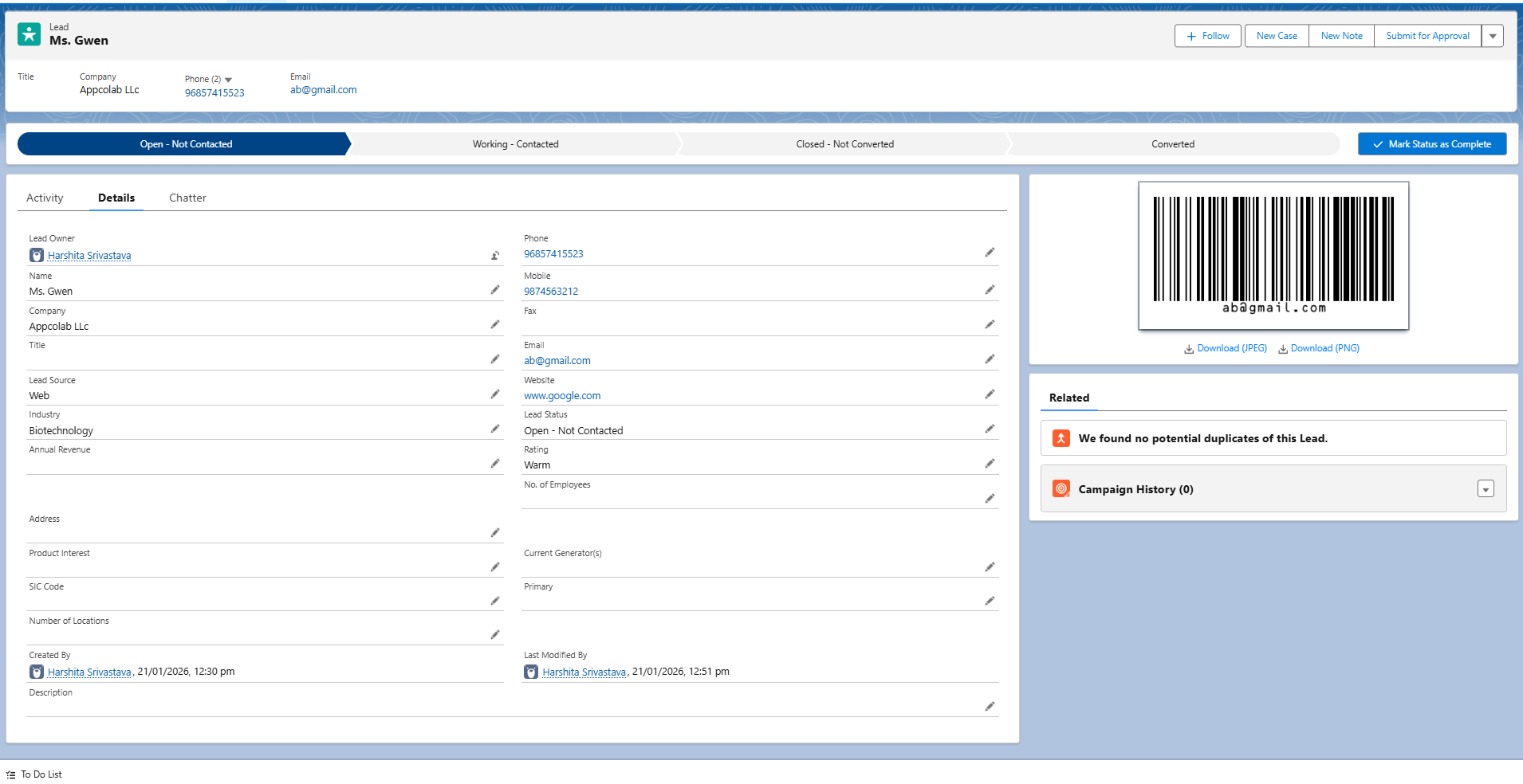 Barcode Component Pic