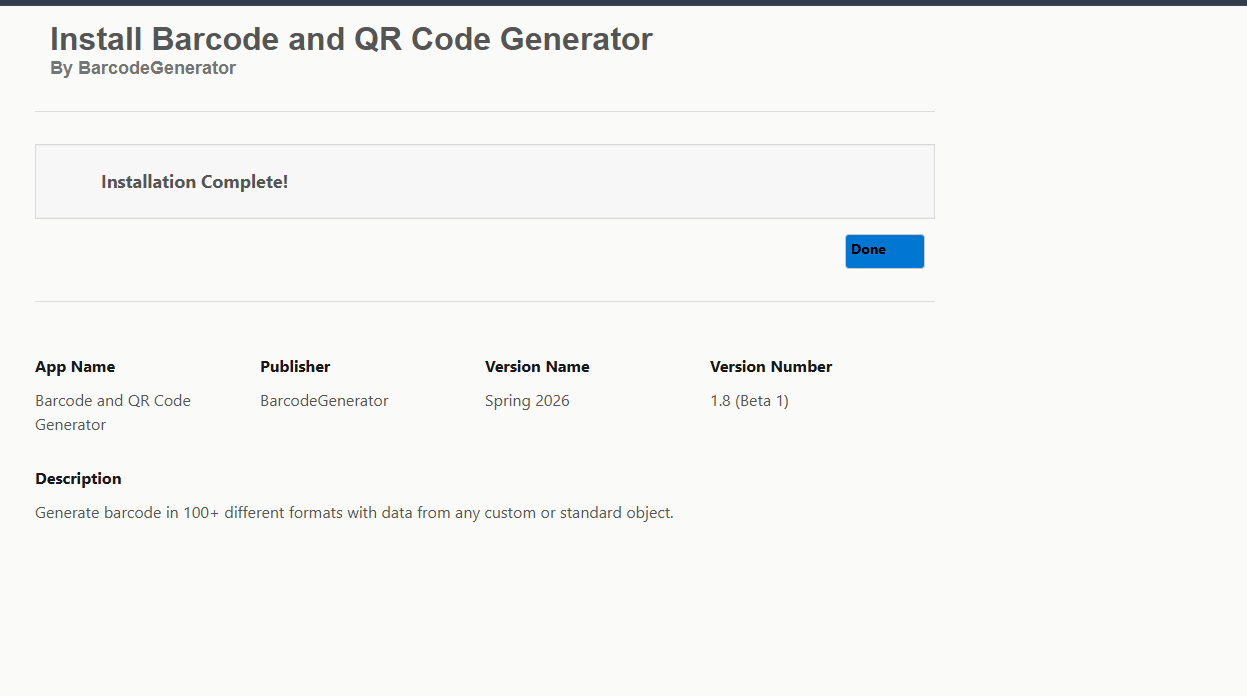 Installation Complete