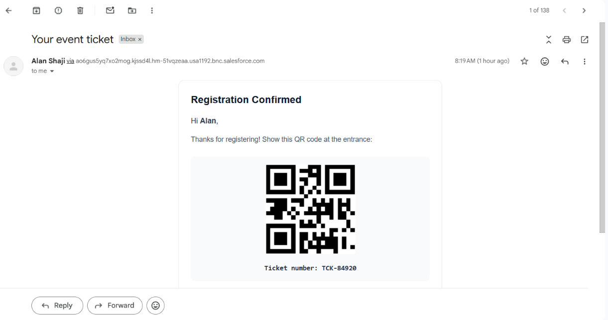 Ticket email placeholder