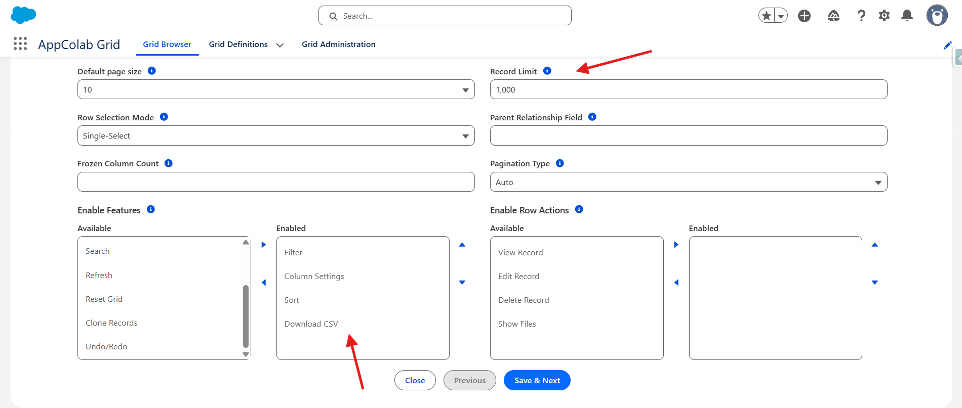 download-csv-config